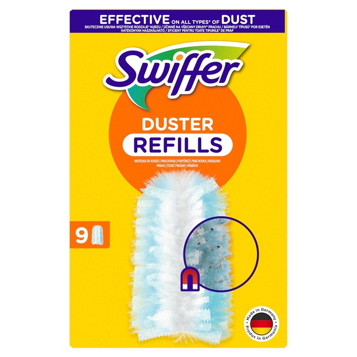 Swiffer Duster Miotełki do Kurzu Wkłady Wymienne 9 szt. + Gratis