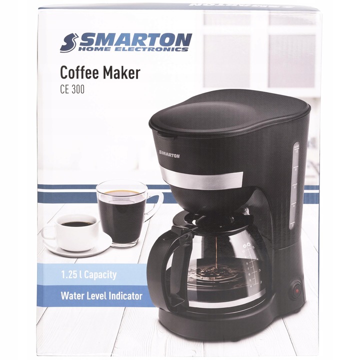 Ekspres do Kawy Przelewowy Smarton CE 300 1,25 Litra 600W Czarny