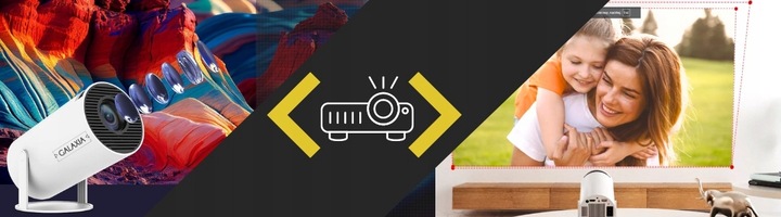 PROJEKTOR RZUTNIK MINI PRZENOŚNY ANDROID LED WIFI FULL HD SMART TV HY300