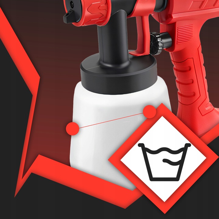 PISTOLET ELEKTRYCZNY NATRYSKOWY DO FARB 1200 ML AGREGAT MALARSKI 400W