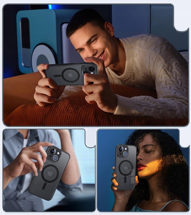 Etui do iPhone 13 iPhone 14 do MagSafe 360° MATT CASE OCHRONA APARATU Szkło