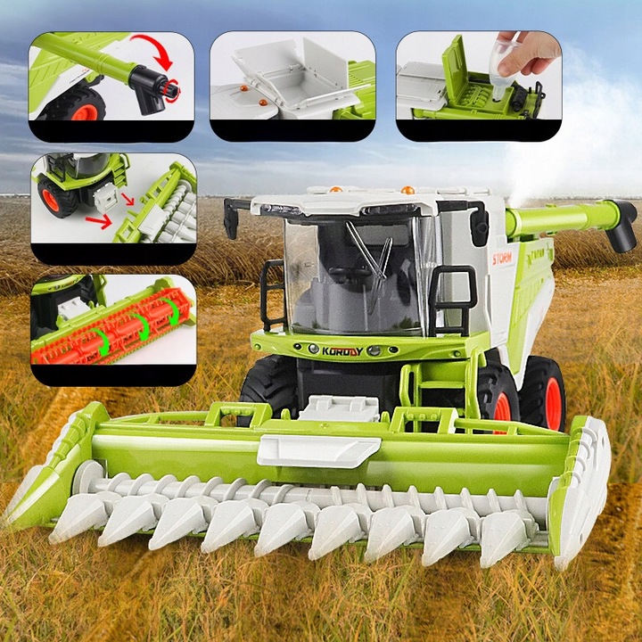 KOMBAJN ZDALNIE STEROWANY 2w1 GENERATOR DYMU + ŚWIATŁA POJEMNIK NA ZBOŻE