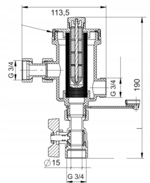 X-HOME FILTR MAGNETYCZNY 3/4" DN20 SEPARATOR ZANIECZYSZCZEŃ ODMULNIK C.O.