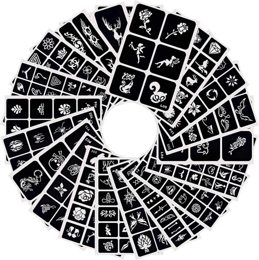 Tatuaże Brokatowe Dla Dzieci DUŻO Szablonów + 6 BROKATÓW Świecących w NOCY