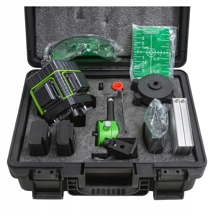 POZIOMNICA LASEROWA POZIOMICA 4D 16 LINII KRZYŻOWA 360 LASER ZESTAW