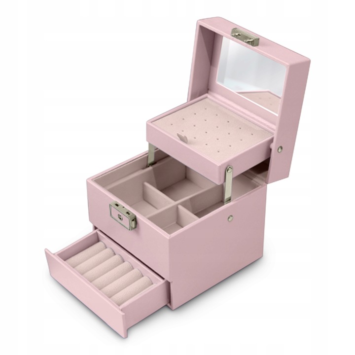 PUDEŁKO SZKATUŁKA NA BIŻUTERIĘ KUFEREK ORGANIZER