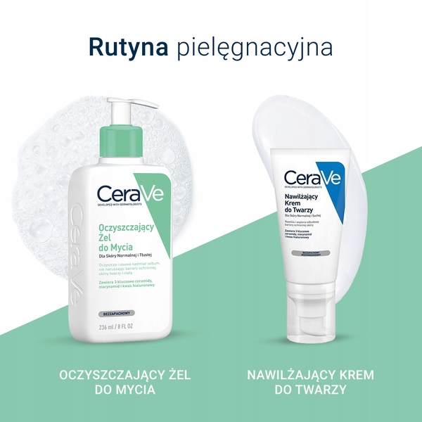 CeraVe, żel do mycia z ceramidami dla skóry normalnej i tłustej, 473