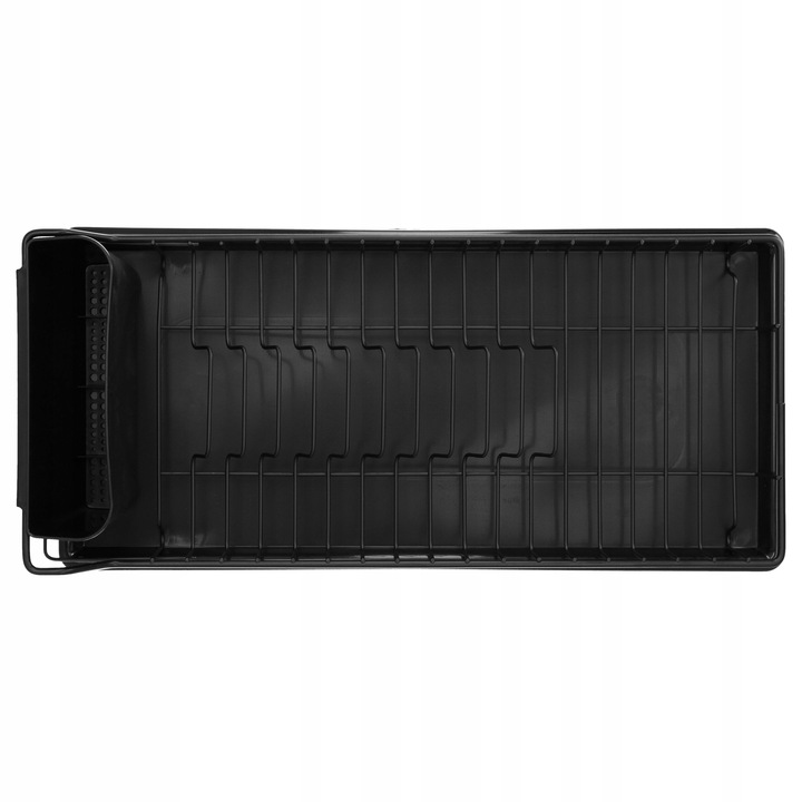 Suszarka do naczyń ociekacz na sztućce stojąca czarna plastikowa 50,5