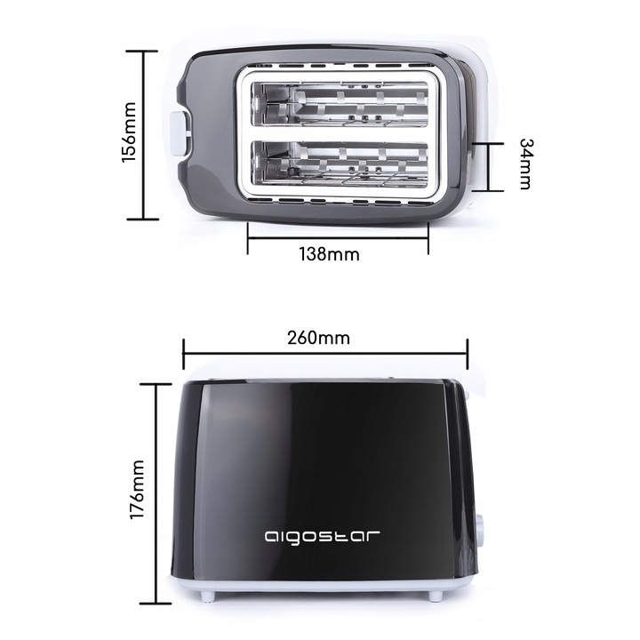 TOSTER OPIEKACZ KANAPEK 7 POZIOMÓW 750W 2 KROMKI