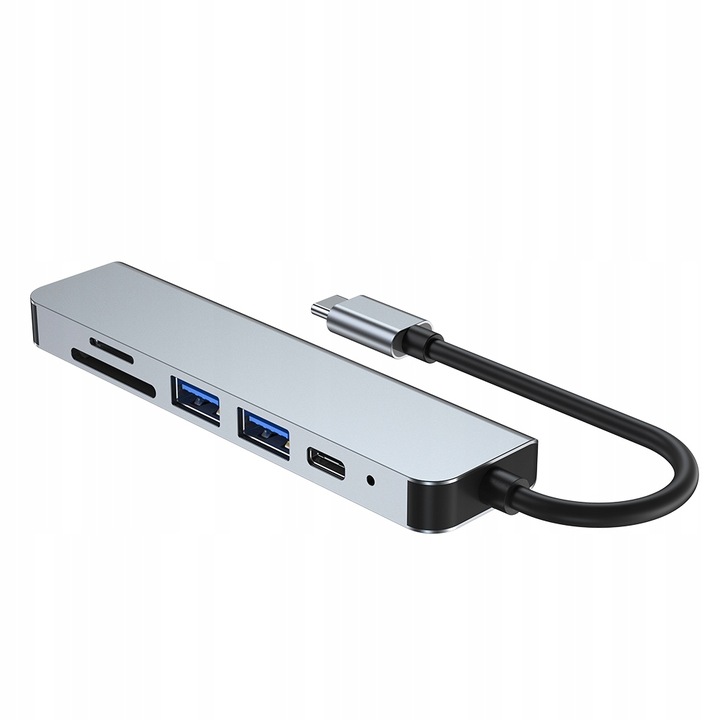 Adapter Hub USB C 3.0 CZYTNIK TF HDMI 4K 6w1Mac PD