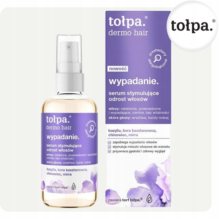 Serum Stymulujące Odrost Włosów Przeciw Wypadaniu Łysieniu 100 ml Tołpa