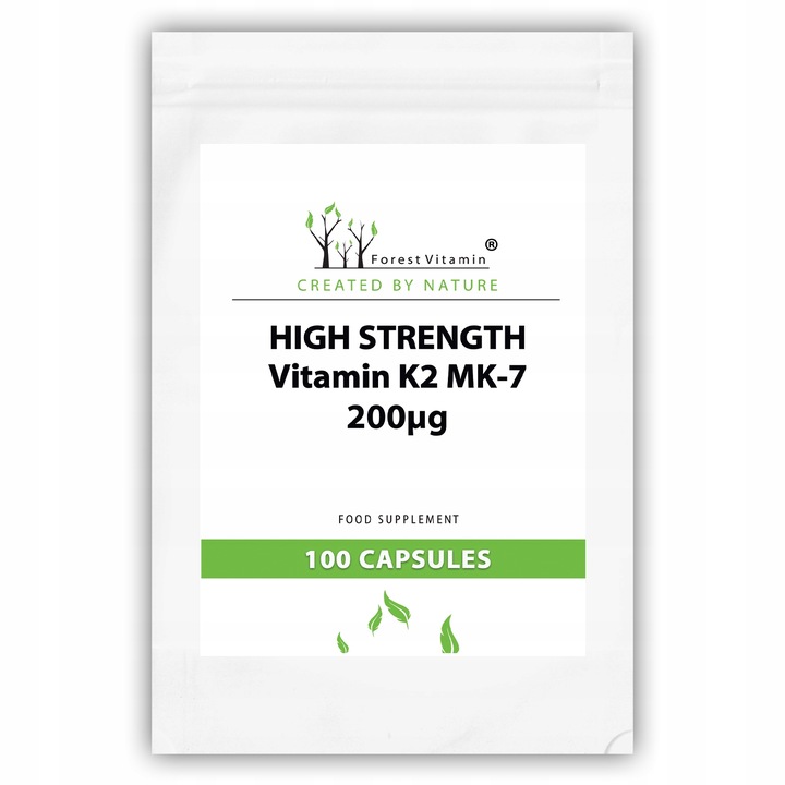 WITAMINA K2 MK-7 200mcg NATTO MOCNA 100 kapsułek