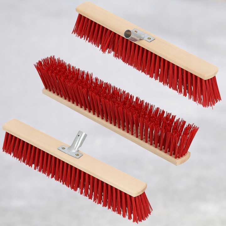 MIOTŁA SZCZOTKA 500 MM ULICÓWKA PCV ZAMIATACZ ZMIOTKA Z DREWNIANYM