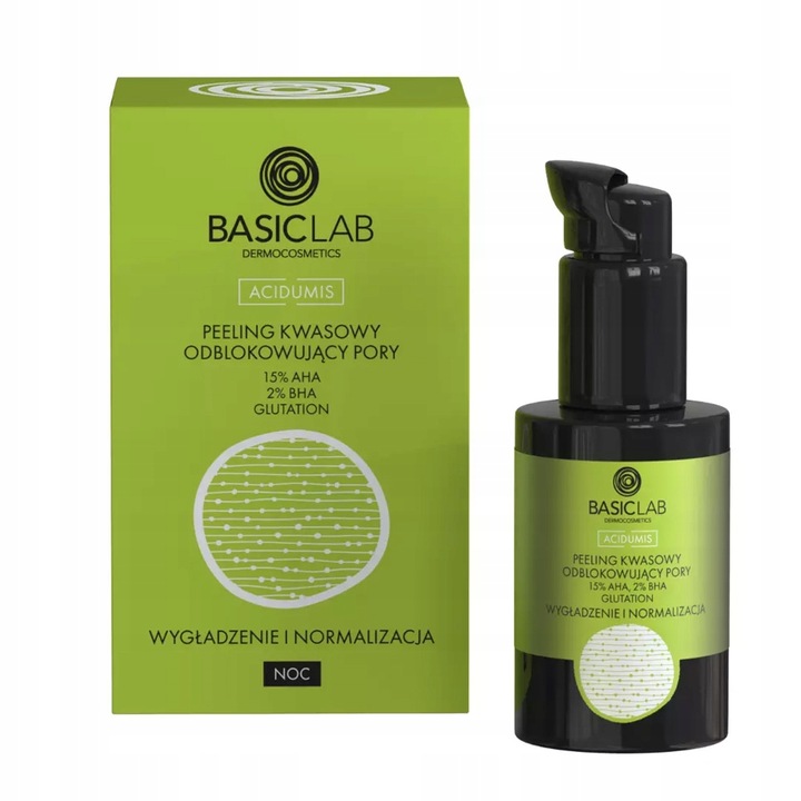 BasicLab Peeling Kwasowy Odblokowujący pory, Peeling przeciw zaskórnikom