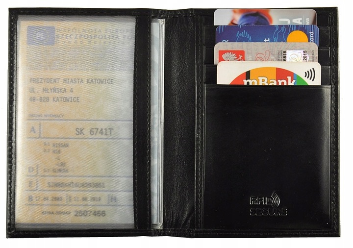 skórzane ETUI -ROVICKY- dowód rejestracyjny dokumenty karty No1 blc