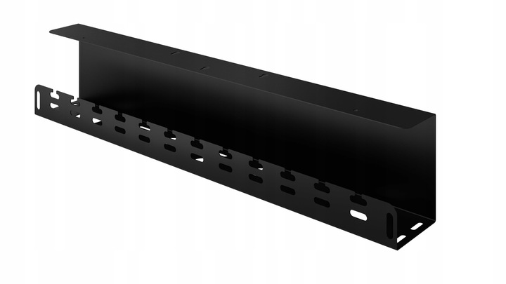 Organizer Uchwyt Maskownica do Kabli pod Biurko 59 cm Metal Czarny Stalflex