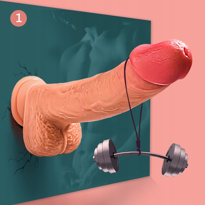 realistyczne dildo Analne wibrator z pilotem 21.5cm, 8 wibracji i 6 pchnięć