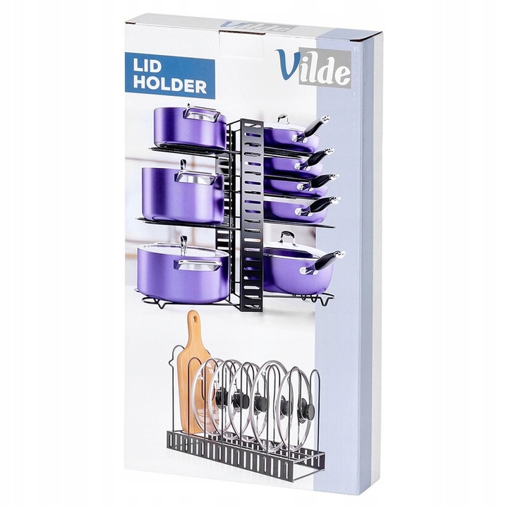Stojak KUCHENNY organizer półka regał na garnki patelnie pokrywki