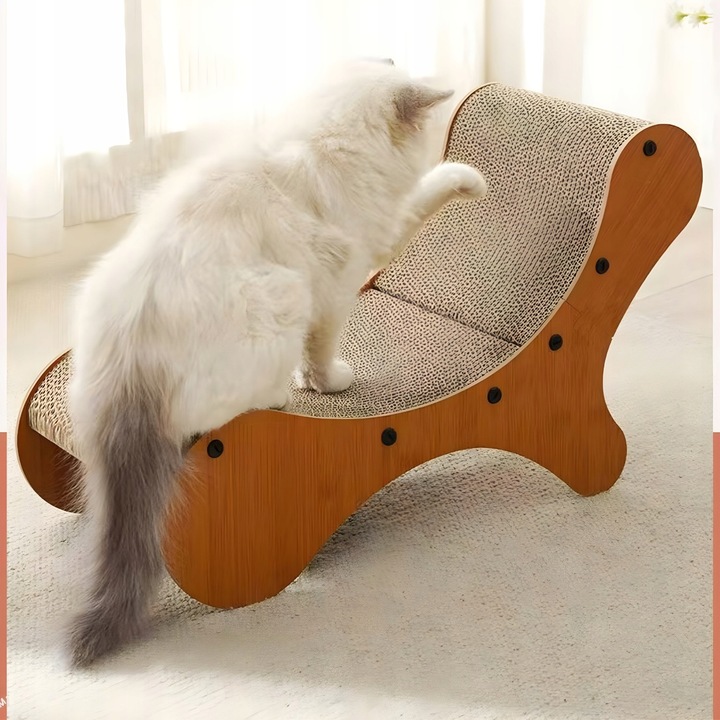 DRAPAK DLA KOTA LEŻAK LEGOWISKO TEKTUROWY KARTONOWY DUŻY NOWOCZESNY ZABAWKA