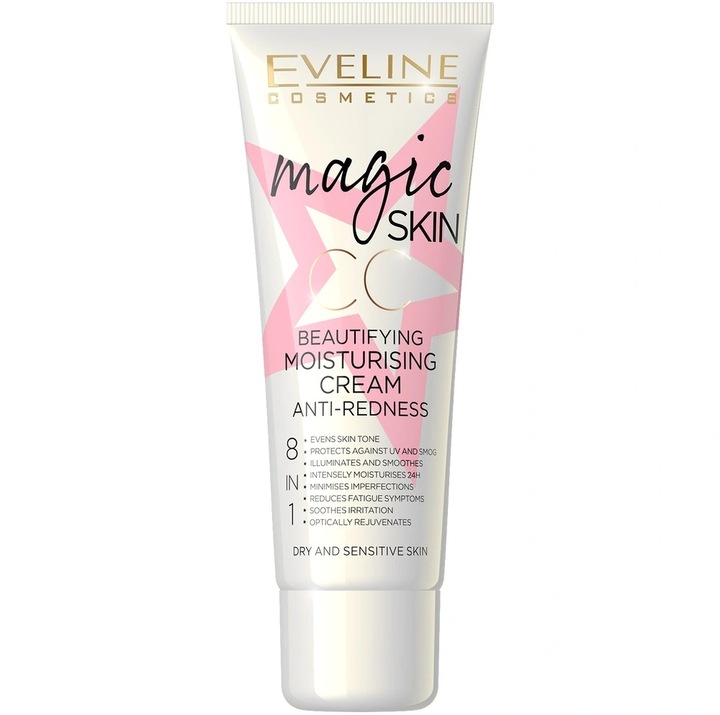 Eveline Magic Skin CC upiększający krem nawilżający na zaczerwienienia 50ml
