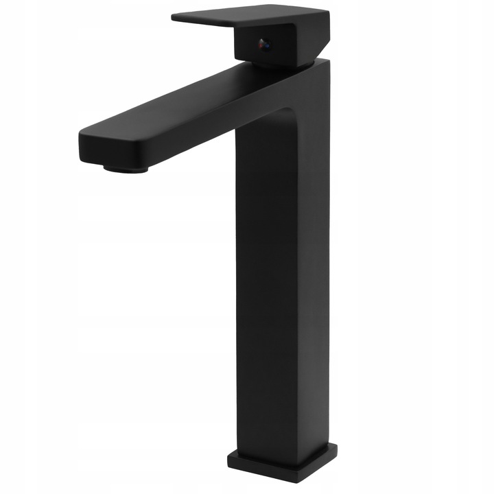 Bateria umywalkowa stojąca wysoka czarna nablatowa kran do umywalki