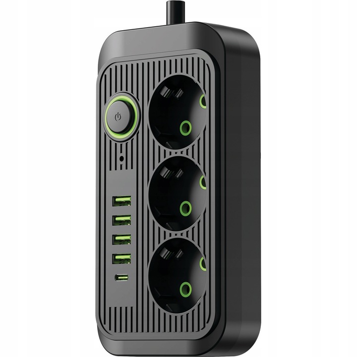 PRZEDŁUŻACZ listwa 2m 3 gniazda + 5x USB