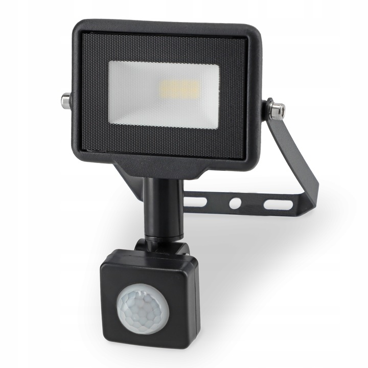 Naświetlacz LED SLIM 10W halogen z CZUJNIK RUCHU i zmierzchu reflektor