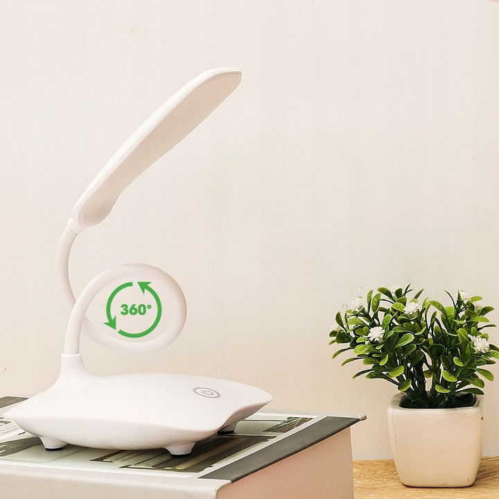 LAMPKA NOCNA NA BIURKO SZKOLNA LED 3 TRYBY NA BATERIE BEZPRZEWODOWA