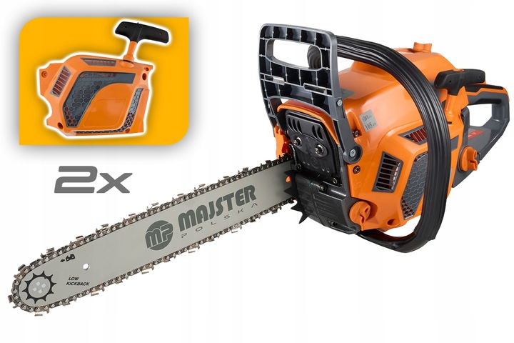 PIŁA SPALINOWA PILARKA ŁAŃCUCHOWA 5,7km 58cm3 2x łańc/prowad/Olej
