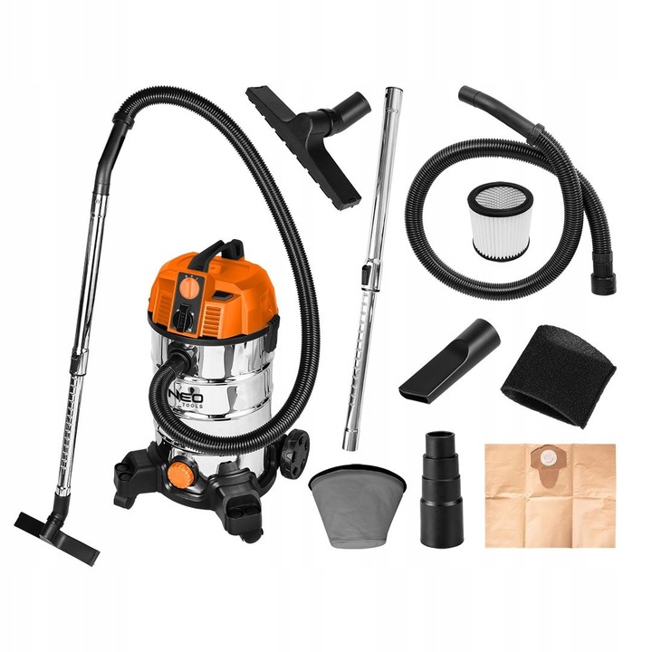 ODKURZACZ 1600W 35L NA SUCHO I MOKRO DO GIPSU + OSPRZĘT 04-739 NEO