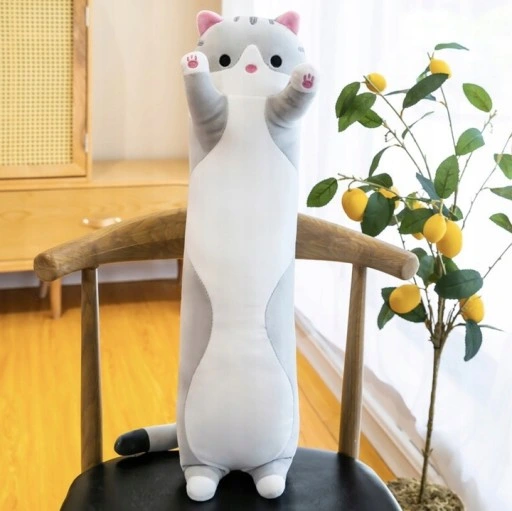 KOT PLUSZAK MASKOTKA DLUGI KOT PLUSZAK KOTY DUZY XXL 90cm