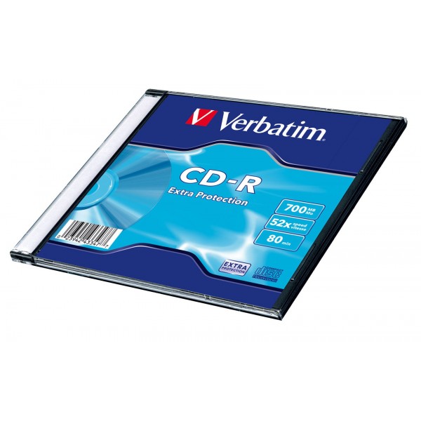 VERBATIM CD-R 700MB 80min slim case 10 w pudełku!