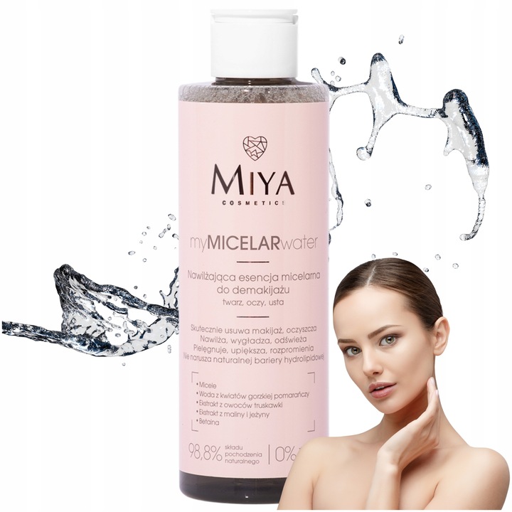 Płyn Do Demakijażu Esencja Micelarna Nawilżająca 200 ml Skuteczna Miya