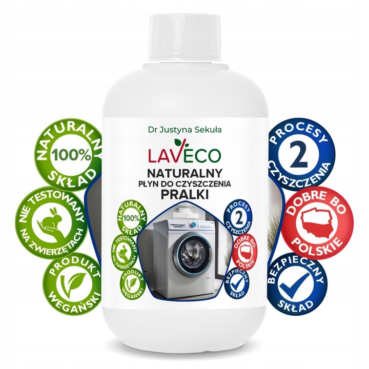 NATURALNY PŁYN DO CZYSZCZENIA PRALKI - usuwa zapach, tłuszcz, kamień