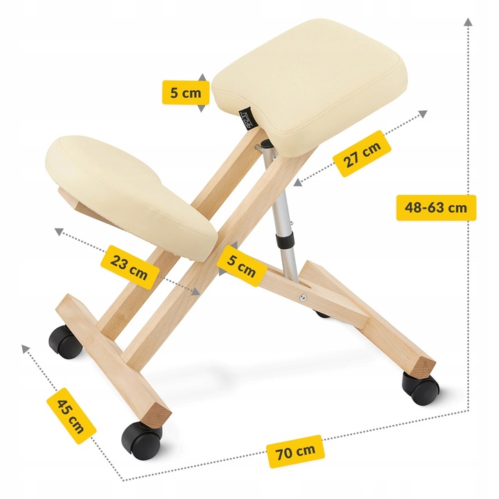 KLĘKOSIAD KLĘCZNIK KRZESŁO ERGONOMICZNE REGULOWANA WYSOKOŚĆ DO PRACY