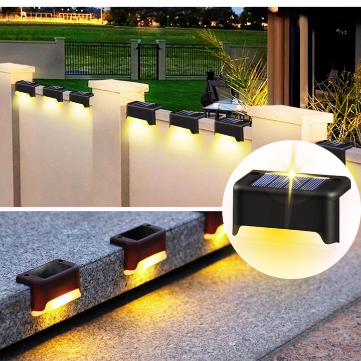 6x Lampki SOLARNE Ogrodowe LED na Schody TARAS Płot Oświetlenie Balkon