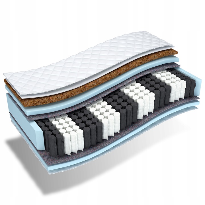 Materac 160x200 kieszeniowy z kokosem NATURAL MAX