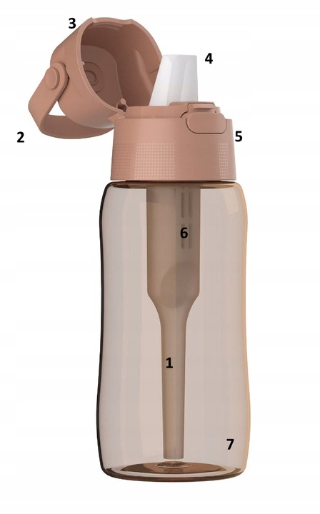 DODA & DAFI SOLID 0,5 Butelka filtrująca barwiona Mocha Mousse