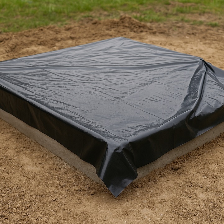 SUPER GRUBA 60um FOLIA POD WYLEWKI 4x6m płachta budowlana MOCNA 1,5KG