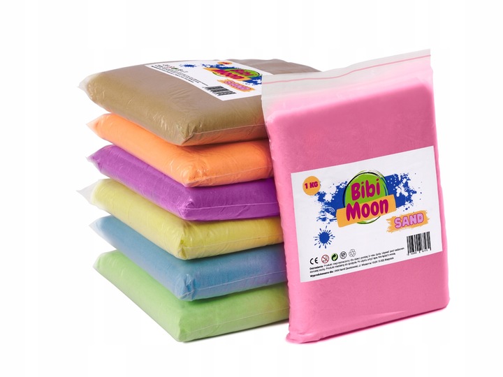 BibiMoon Piasek Kinetyczny 3kg ZESTAW PIASKOWNICA FOREMKI