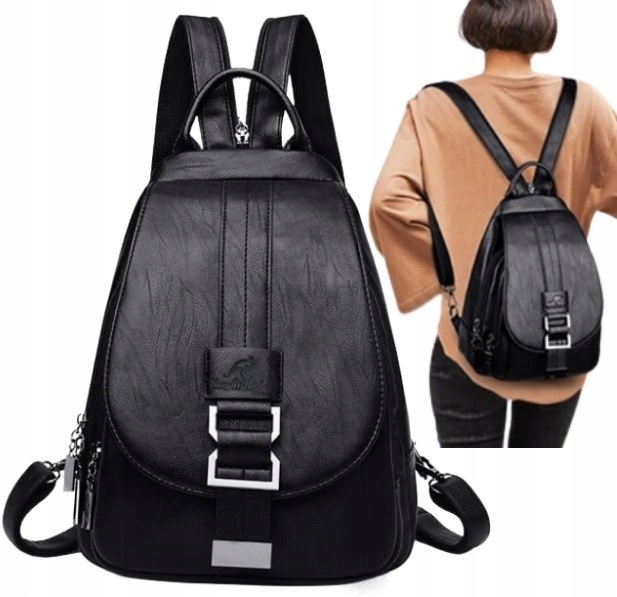 PLECAK DAMSKI PLECACZEK MIEJSKI DO SZKOŁY PRACY EKO SKÓRA VINTAGE TORBA 2W1