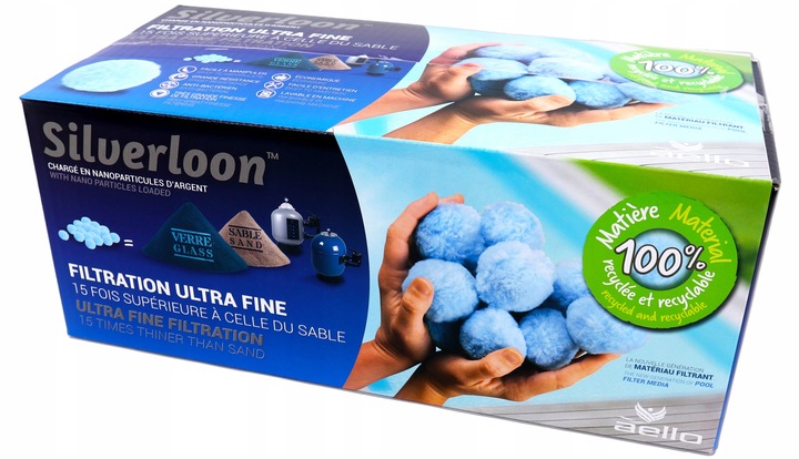 Silverloon 700g Kulki Filtracyjne Basenowe z Jonami Srebra = 25kg Piasku