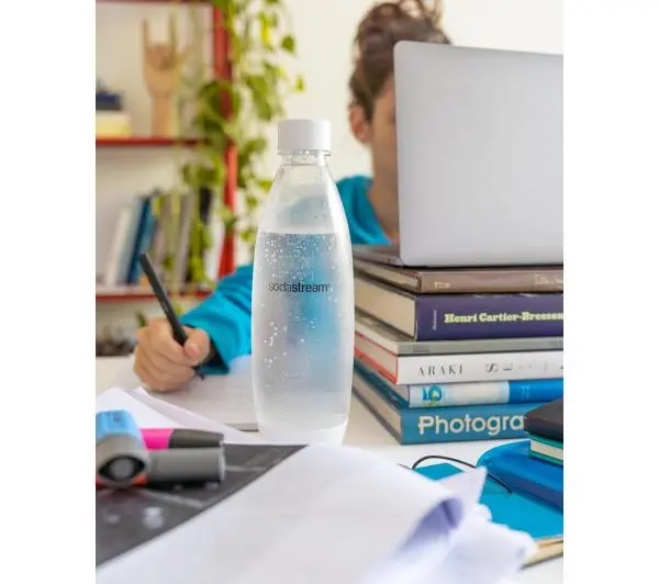 2x BUTELKI SODASTREAM FUSE BIAŁE BUTELKA DO SATURATORA 1L DO ZMYWARKI