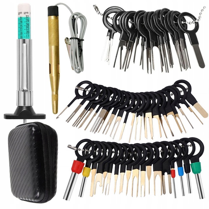 KLUCZE WYJMAKI DO DEMONTAŻU PINÓW KONEKTORÓW RADIA KOSTEK ZESTAW XXL