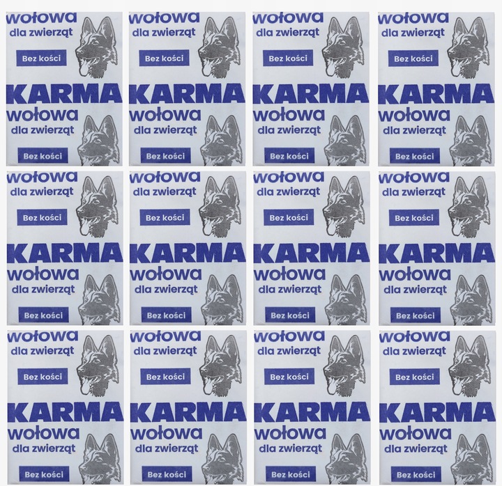 Mięso Mrożone dla Psa Psów Wołowe Kostki Mokra Karma Uniwersalna 10 kg