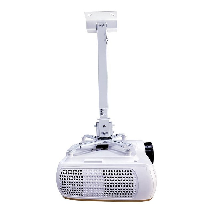 UCHWYT WIESZAK DO PROJEKTORA SUFITOWY ŚCIENNY 3w1 BIAŁY