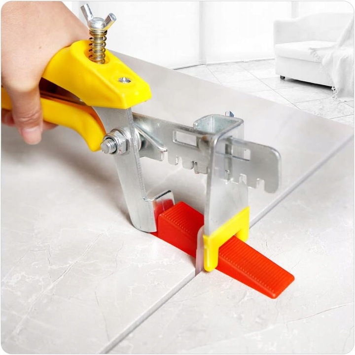 MOCNY ZESTAW SYSTEM POZIOMOWANIA PŁYTEK KLIPSY KLINY SZCZYPCE 2mm