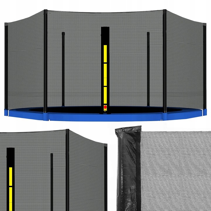 SIATKA DO TRAMPOLINY 10FT 300/305/312 cm ZEWNĘTRZNA MOCNA NA 6 SŁUPKÓW NÓG