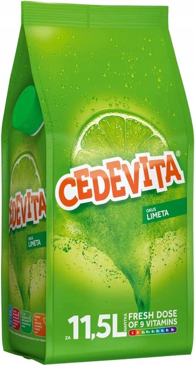 Napój witaminowy Cedevita o smaku limonki.