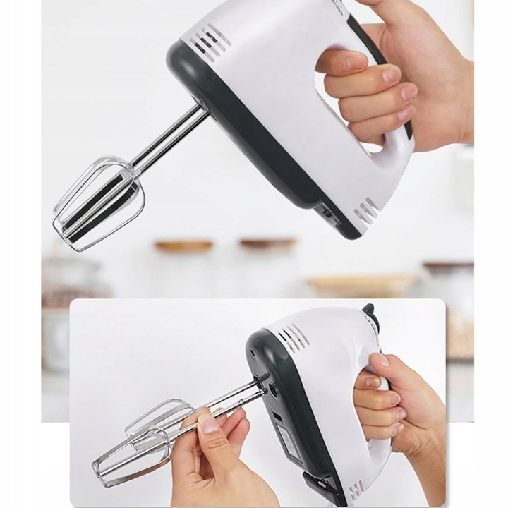 Mikser Ręczny Elektryczny Do Ciast Kremu 7 Biegowy Trzepaczka Robot